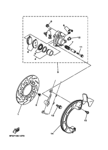 TTR225 Передний суппорт