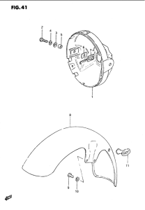 GS1100 Front fender - headlamp housing
