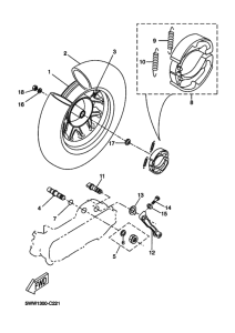 CW50 Rear wheel complete assy