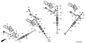 VTR250 Распред вал / клапана