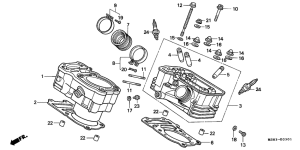 XRV650 Cylinder / cylinder head