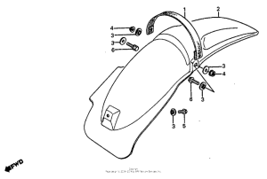 CR80R Rear fender 80-81