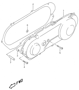 AY50 Crankcase lh cover