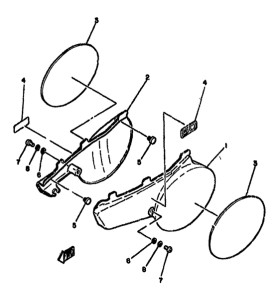 YZ50H Боковые обтекатели