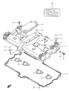 GSX750 Крышка головки цилиндров