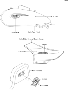 BN125 Decals(silver)(a7f)