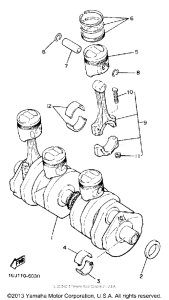 YX600UC Коленчатый вал и Поршень