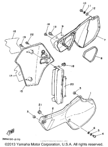 YZ80D Боковые обтекатели