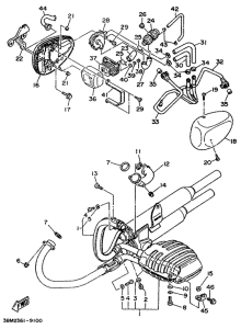 XV500 Выхлопная система