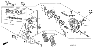 ST1300 L. front brake caliper