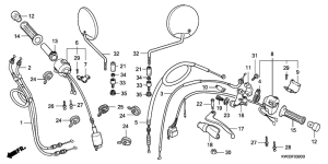 NX250 Handle lever / switch /  cable
