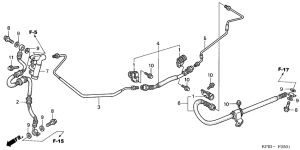 NSS250 Шланги и трубки заднего тормоза