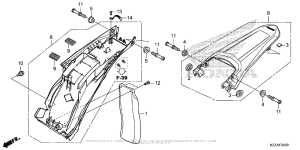 CRF250L (ABS) Задний бампер