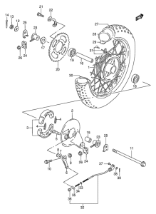 DS80 Rear wheel complete assy