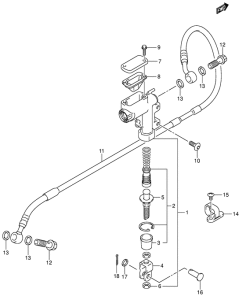 RM250 Задний тормозной цилиндр