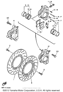 XV1100E Передний суппорт