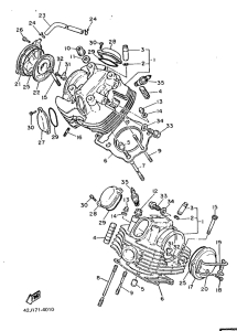 XV1000 Головка цилиндров