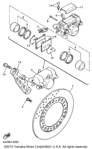 YZF600RHC Задний суппорт