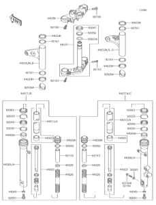 BJ250LGFA フロントフォーク(LGF / LHF / LHFB)