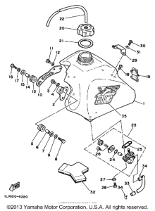 YZ80S (Motocross) Топливный бак