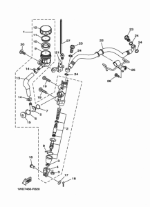 YZF-R3 Задний торм цилиндр