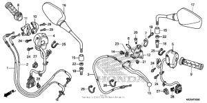 NC700X Handle lever + switch + cable (nc700x / xa)