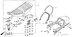 CB125T Seat / seat cowl