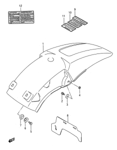 RM125 Заднее крыло