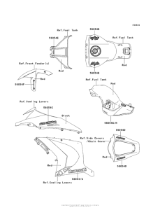 ZX1000 Decals (Red)(Kcf)(Ca,us)