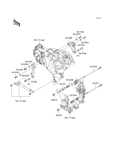 ZX1400 Крепление двигателя