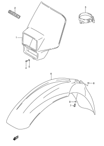 RMX250 Переднее крыло