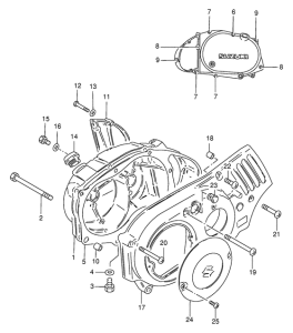 FM50 Crankcase cover ass`y  (v