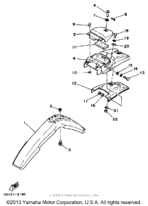 XT200K Front fender - rear fender