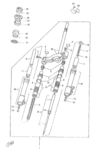 CW50RS Передняя вилка