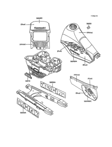 KL250 Decal(white)(kl250-d8)