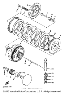 YZ80K Сцепление