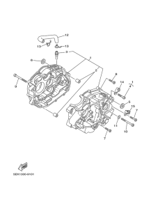 TW125 Картер двигателя