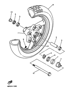 XJ600N Переднее колесо