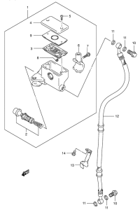 VL800 Передний тормозной цилиндр