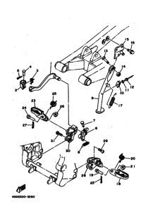 TY250Z Support & repose pied