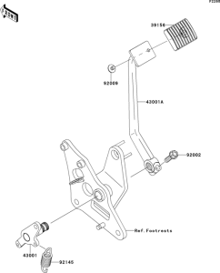 VN900 Педаль тормоза