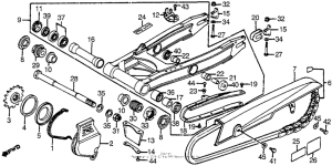 CBX Swingarm + chain case
