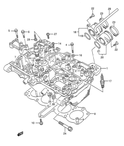GSF400 Головка цилиндров