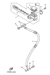 TDR125 Главный тормозной цилиндр
