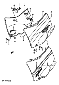 GSX-R1100 Обтекатель задний