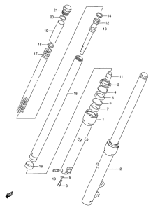 LS650 Передняя вилка