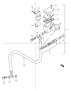 GSX1200 Главный цилиндр сцепления