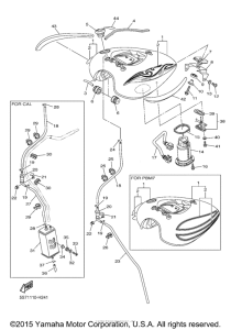 XVS950A Топливный бак