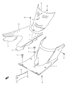 AN125 Щиток облицовочный задний
