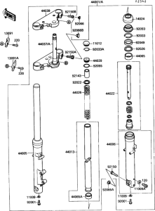 VN1500 Передняя вилка